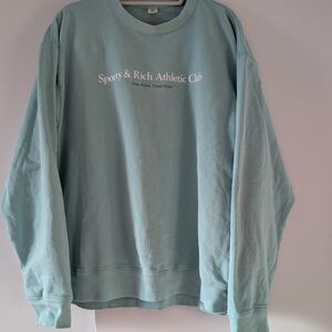 Sporty & Rich Athletic Club Teal Sweater